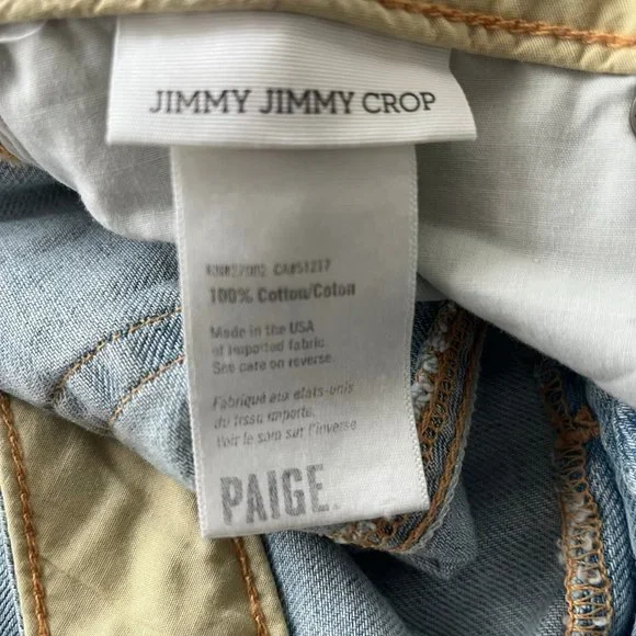 NWT Paige Jimmy Jimmy Crop Light Wash Jeans Size 30 - Picture 12 of 12